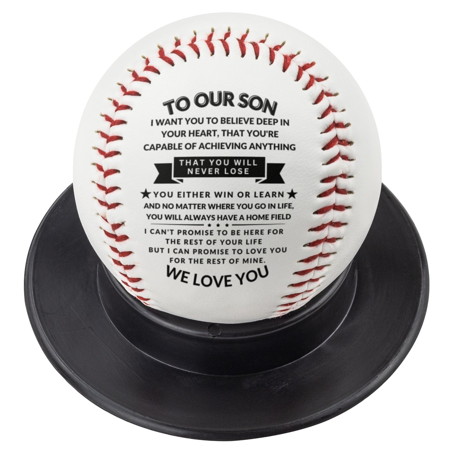 Gift To Son | Win Or Learn Baseball Gift From Mom & Dad