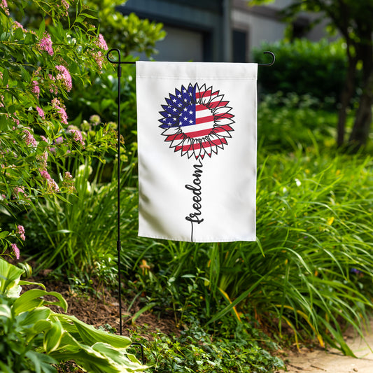 Sunflower Freedom Garden Flag