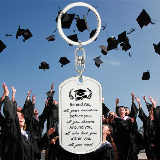 Gift For Graduate | Graduation Dog Tag Keychain - All You Need