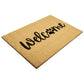 Welcome Animal Paw Outdoor Golden Coir Doormat