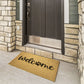 Welcome Animal Paw Outdoor Golden Coir Doormat