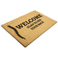 Welcome Glad To See You Back Spine Outdoor Golden Coir Doormat