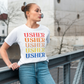 Usher Distressed Colorful T-Shirt