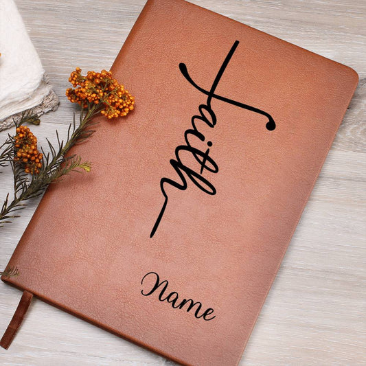 Gift For Her | Personalized Faith Vegan Leather Journal