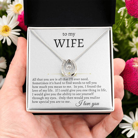 Gift For Wife | Love Of My Life | Lucky In Love Necklace