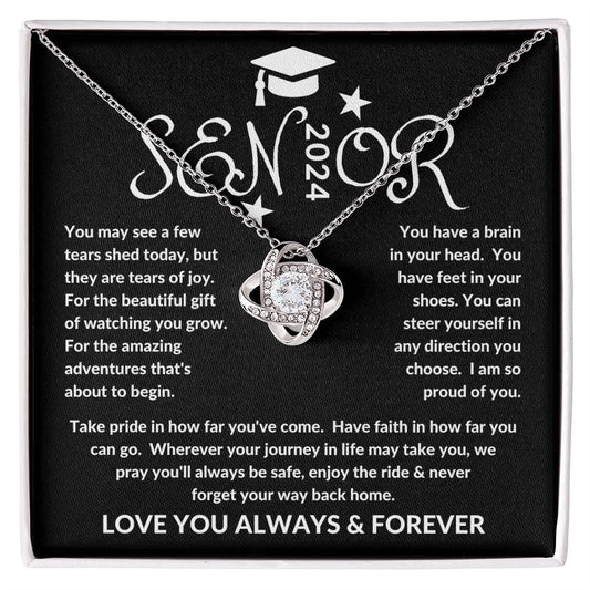 Gift For Graduate | Senior 2024 Graduation Gift | Love Knot Necklace