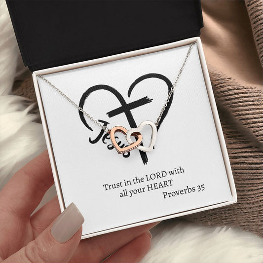 Gift For Her | Proverbs 35 Interlocking Heart Necklace