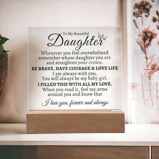 Acrylic Plaque to Daughter