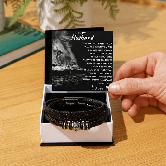 Gift For Husband | Men's "Love You Forever" Bracelet - My King