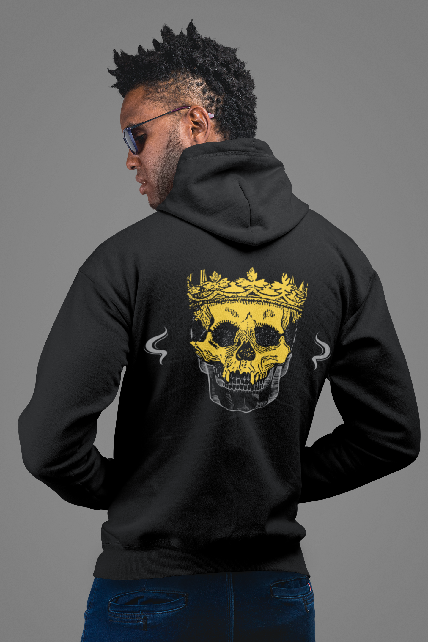 Gold Dreams Skeleton Head Hoodie