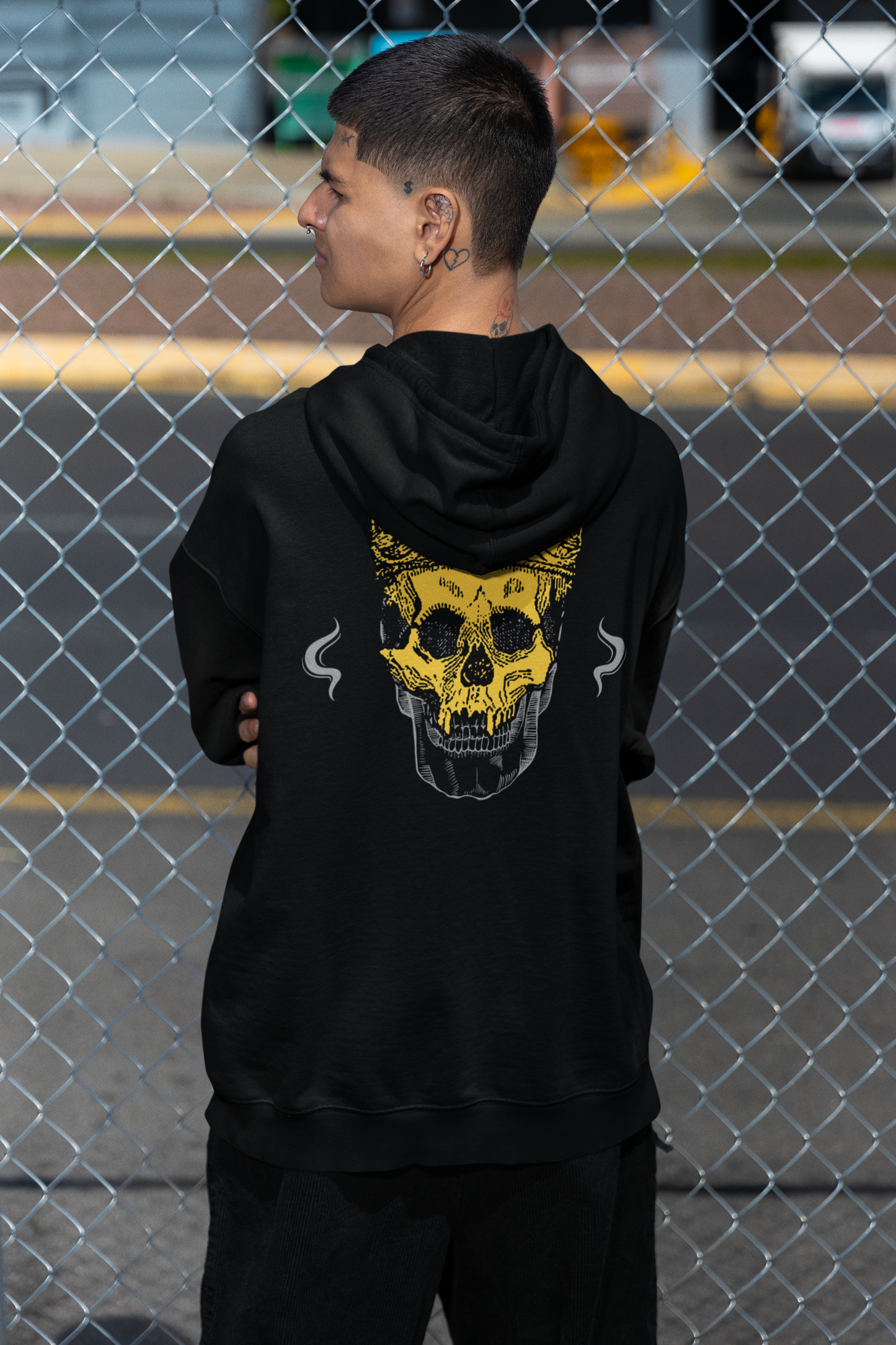 Gold Dreams Skeleton Head Hoodie