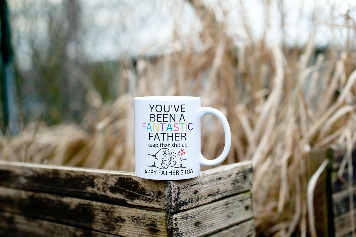 Gift For Dad | Fantastic Father Pump Fist Mug - Happy Father’s Day