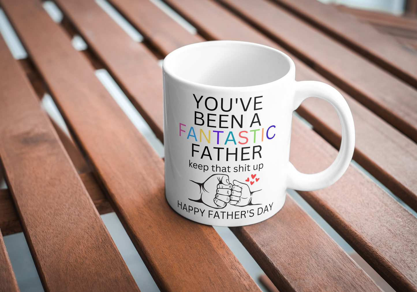 Gift For Dad | Fantastic Father Pump Fist Mug - Happy Father’s Day