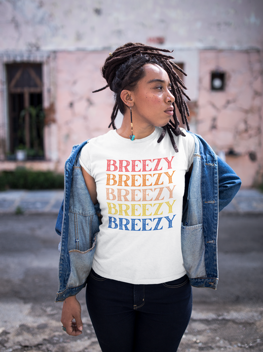 Breezy Distressed Colorful T-Shirt