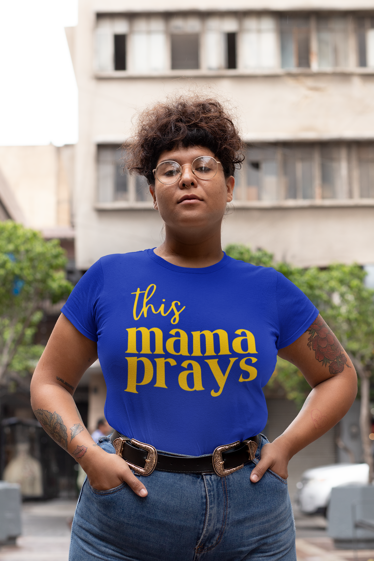 Gift For Mom | This Mama Prays Shirt