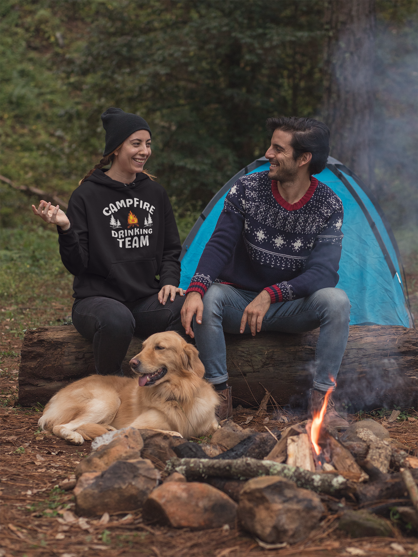 Campfire Drinking Team Hooded Sweatshirt