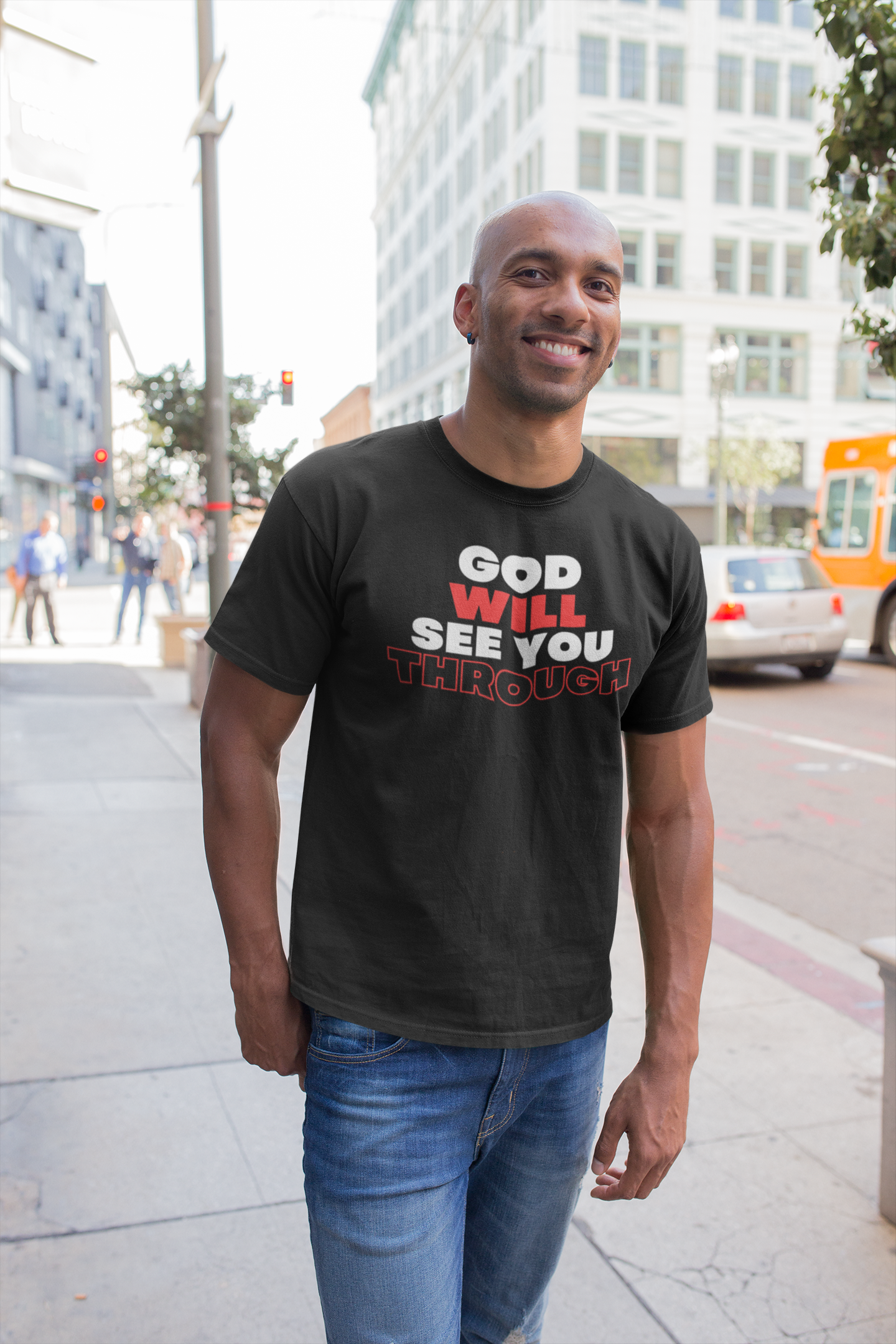 God Will See You Through T-Shirt - Red