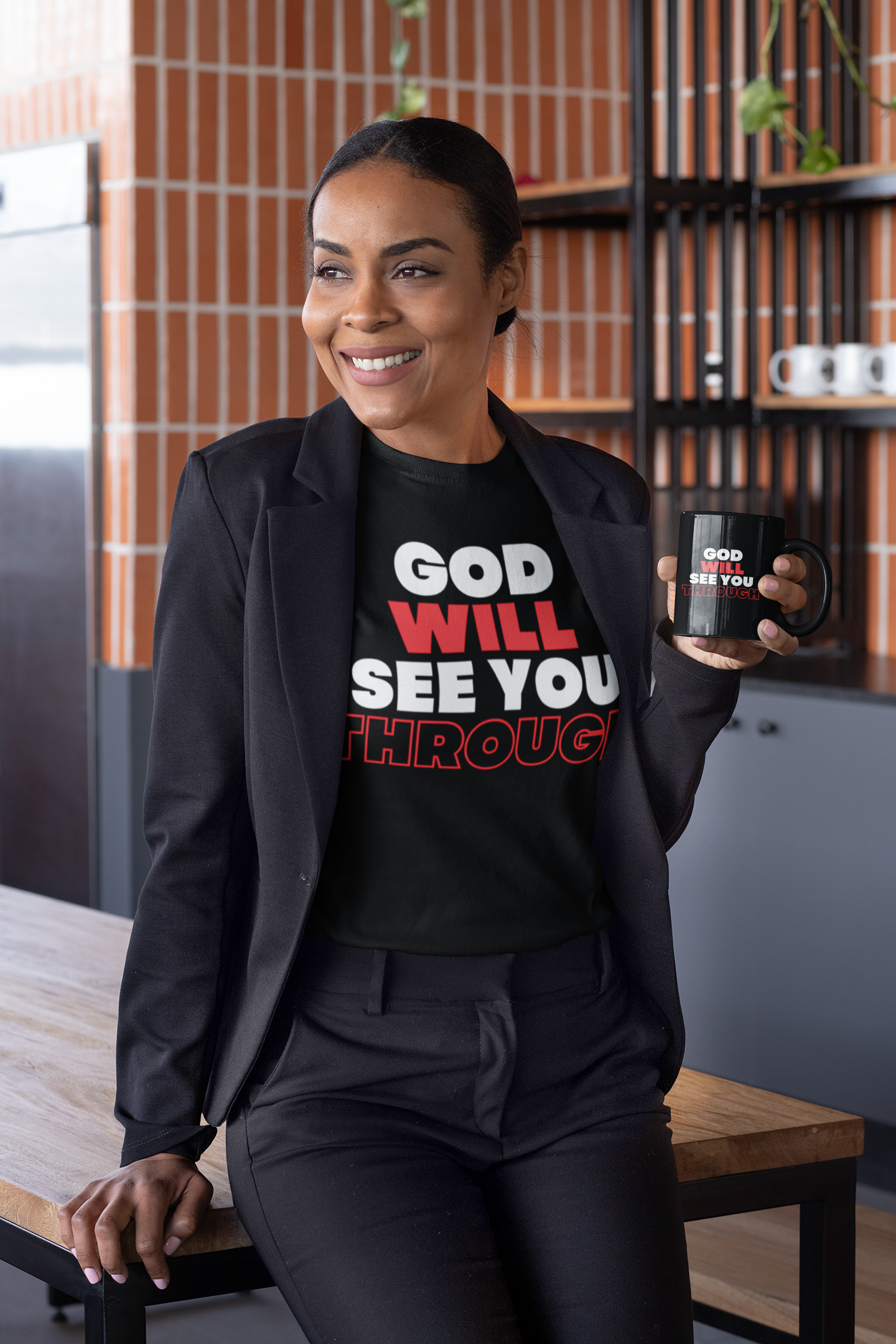 God Will See You Through Mug - Red