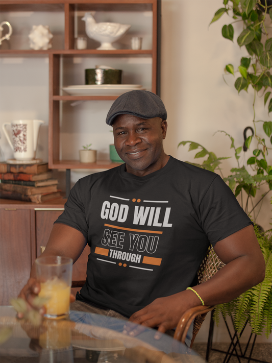 God Will See You Through T-Shirt - Orange