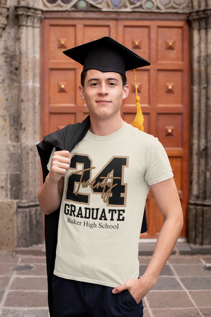 Class of 2024 Personalized School Name Graduate Shirt