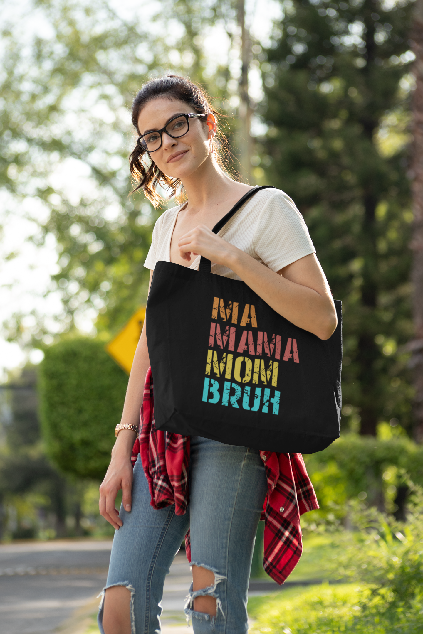 Gift For Mom | MA MAMA MOM BRUH Jumbo Tote Bag