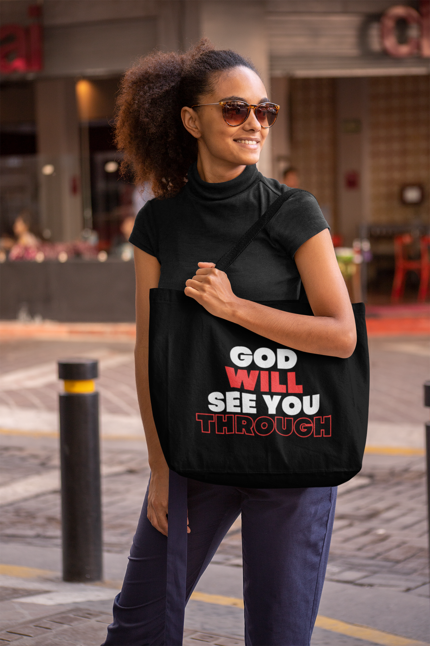 God Will See You Through Jumbo Tote - Red