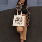 Black Girl Magic - Brown Lips Canvas Tote Bag