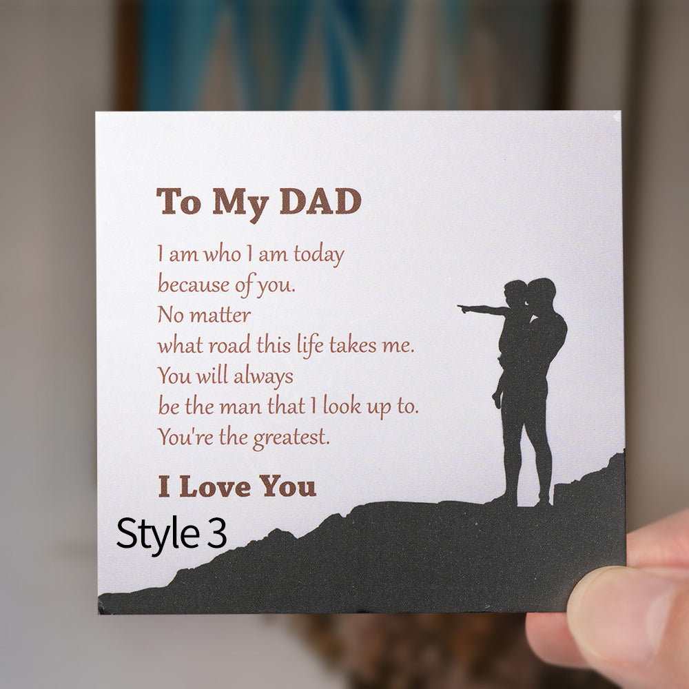 Gift For Dad | Custom Family Keychain Daddy Keychain Gift for Family Gift Cards Set