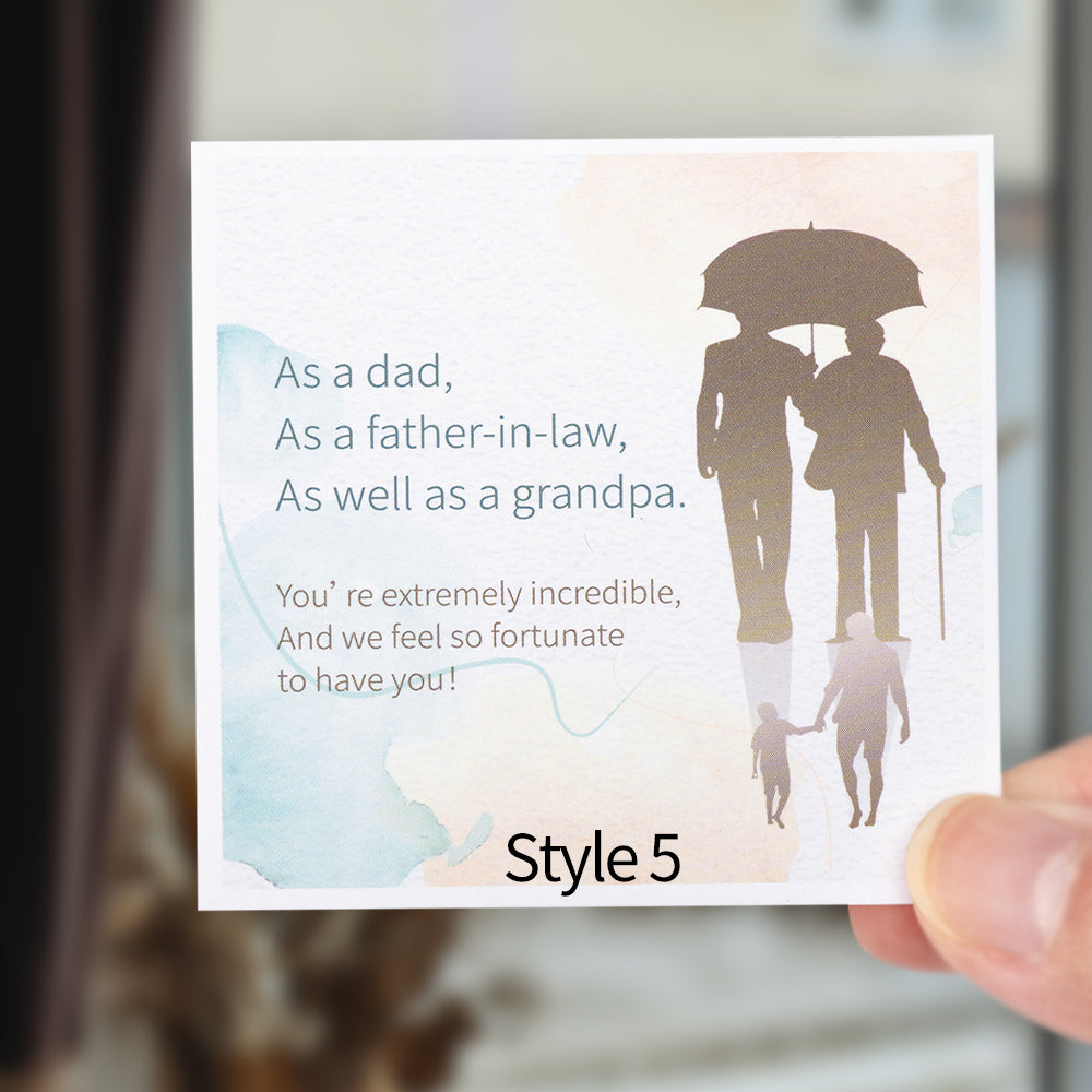 Gift For Dad | Custom Family Keychain Daddy Keychain Gift for Family Gift Cards Set