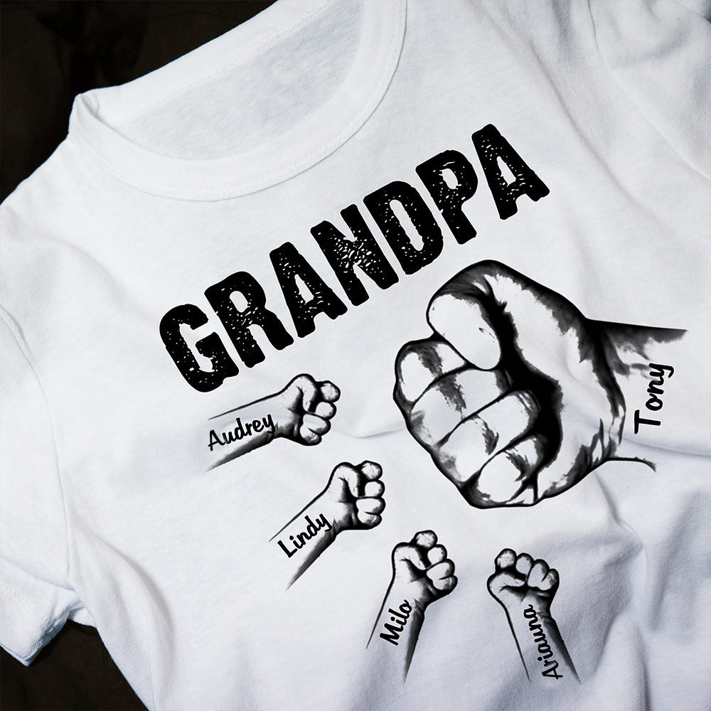 Gift For Him | Custom Dad/Grandpa Shirt with Names of Grandkids