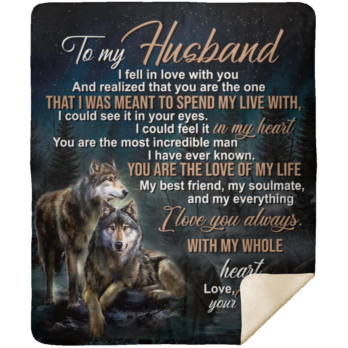 Wolves Blanket to Husband