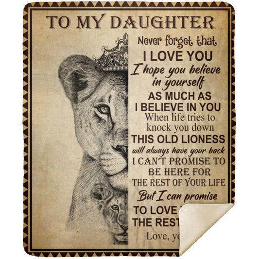 Old Lioness Blanket for Daughter From Mom