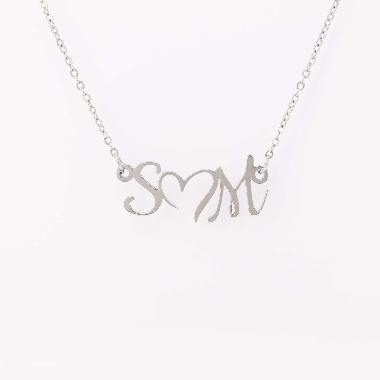Double Initial Heart Custom Necklace