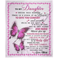 To My Daughter | Pink Butterfly Throw Blanket 50x60 | From Mom