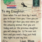 To My Daughter | Postcard Letter Throw Blanket 50x60 | From Mom