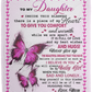 To My Daughter | Pink Butterfly Throw Blanket 50x60 | From Mom