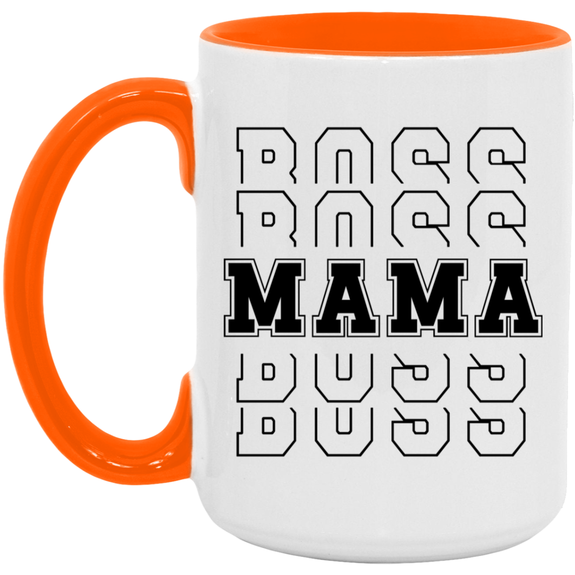 Gift For Mom | Boss Mama Accent Colored Mug 15 oz.