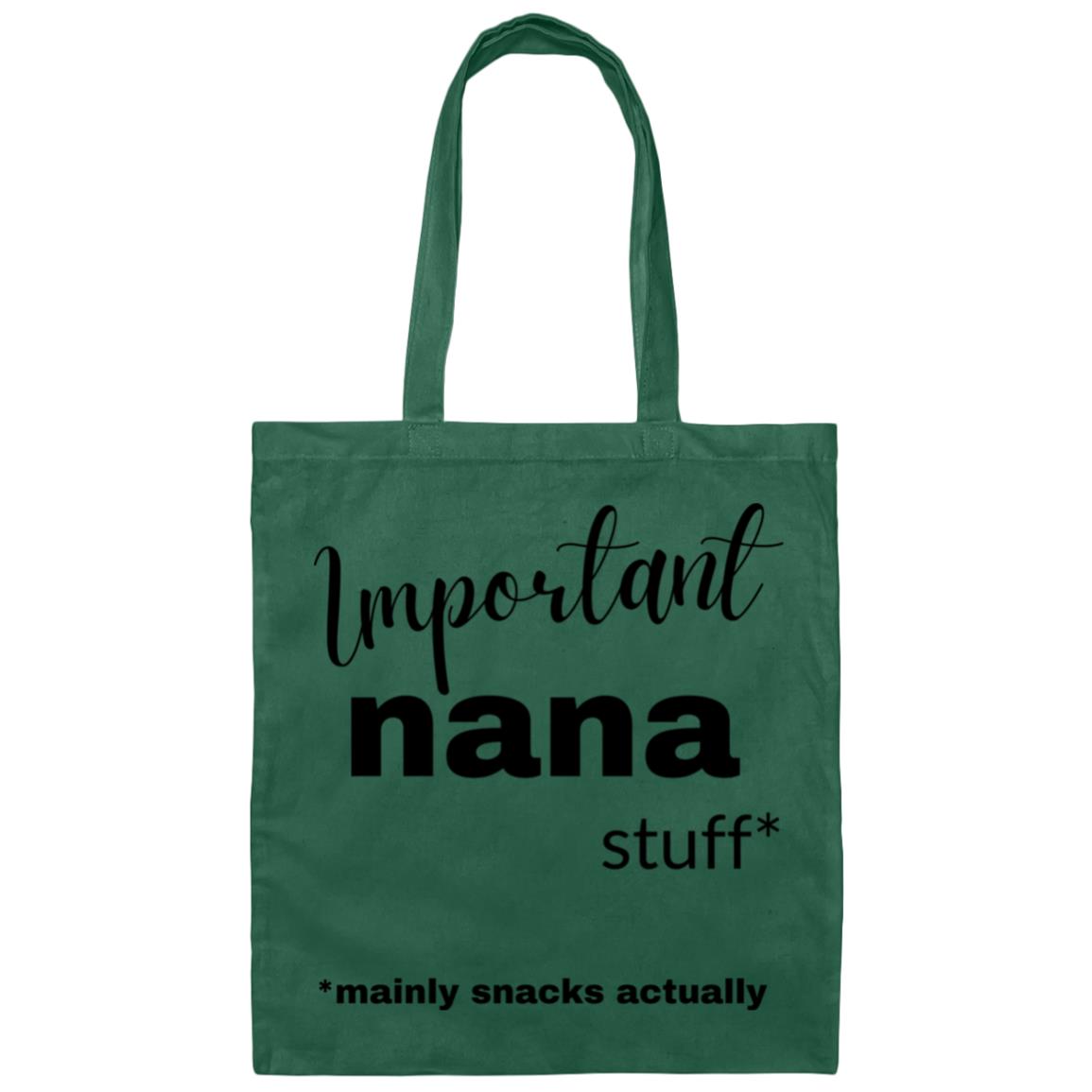 Important Nana Stuff Canvas Tote Bag