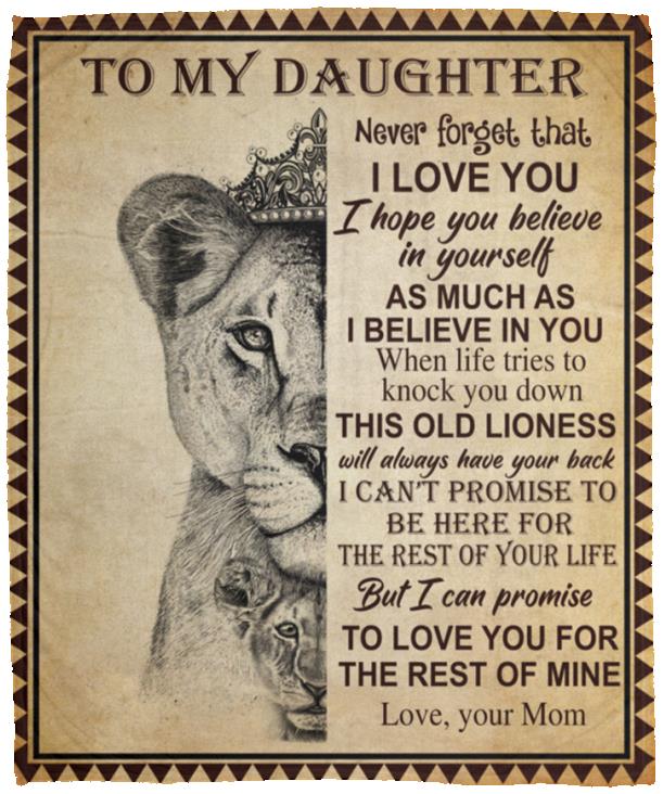 Old Lioness Blanket for Daughter From Mom