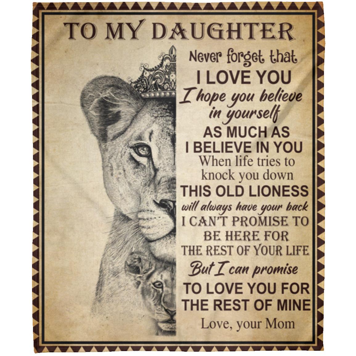 Old Lioness Blanket for Daughter From Mom