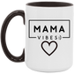 Gift For Mom | Mama Vibes Heart Mug 15 oz.