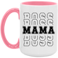 Gift For Mom | Boss Mama Accent Colored Mug 15 oz.