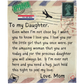 To My Daughter | Postcard Letter Throw Blanket 50x60 | From Mom