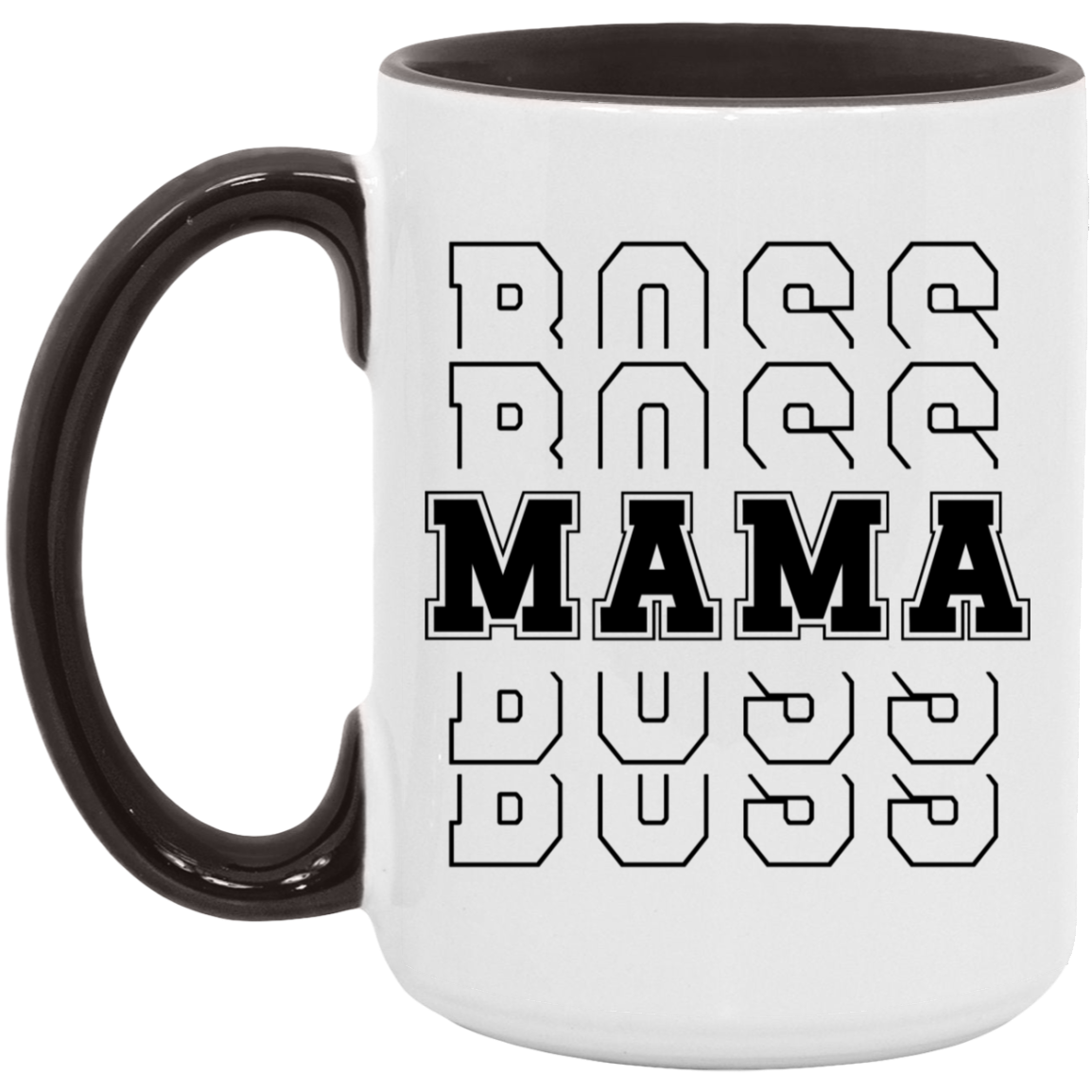 Gift For Mom | Boss Mama Accent Colored Mug 15 oz.