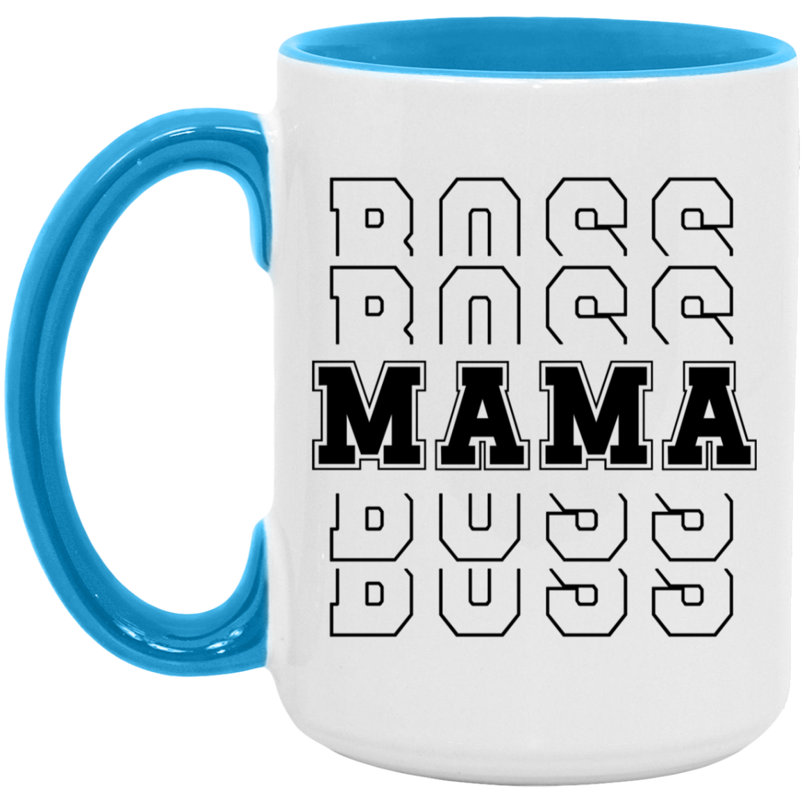 Gift For Mom | Boss Mama Accent Colored Mug 15 oz.