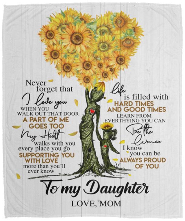 To My Daughter | Sunflower Tree Throw Blanket 50x60 | From Mom