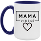Gift For Mom | Mama Vibes Heart Mug 15 oz.
