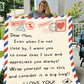 Gift For Mom | Mom I Love You Letter Postcard Throw Blanket