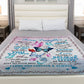 Gift For Bonus Daughter | Colorful Butterflies Throw Blanket 50x60 From Bonus Mom or Dad