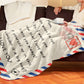 Gift For Mom | Mom I Love You Letter Postcard Throw Blanket